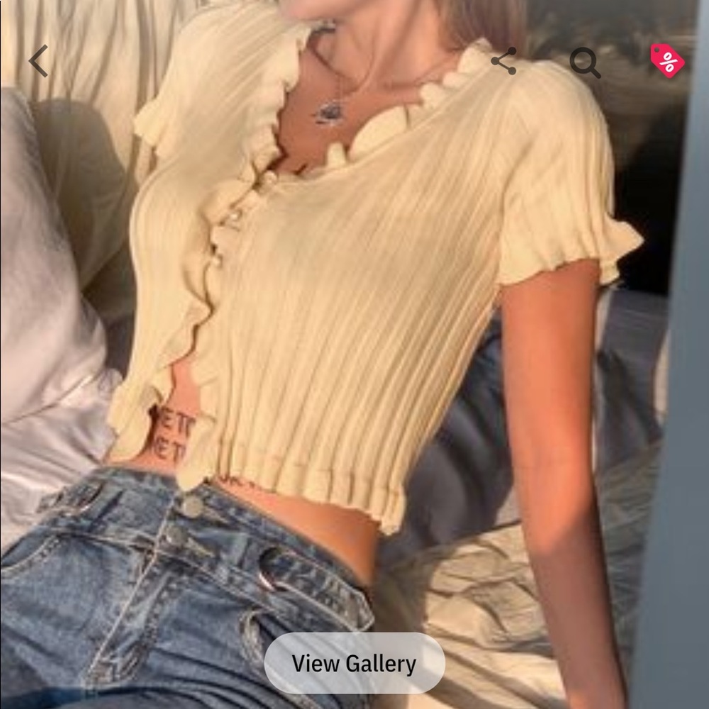 Yesstyle short sleeve button up top